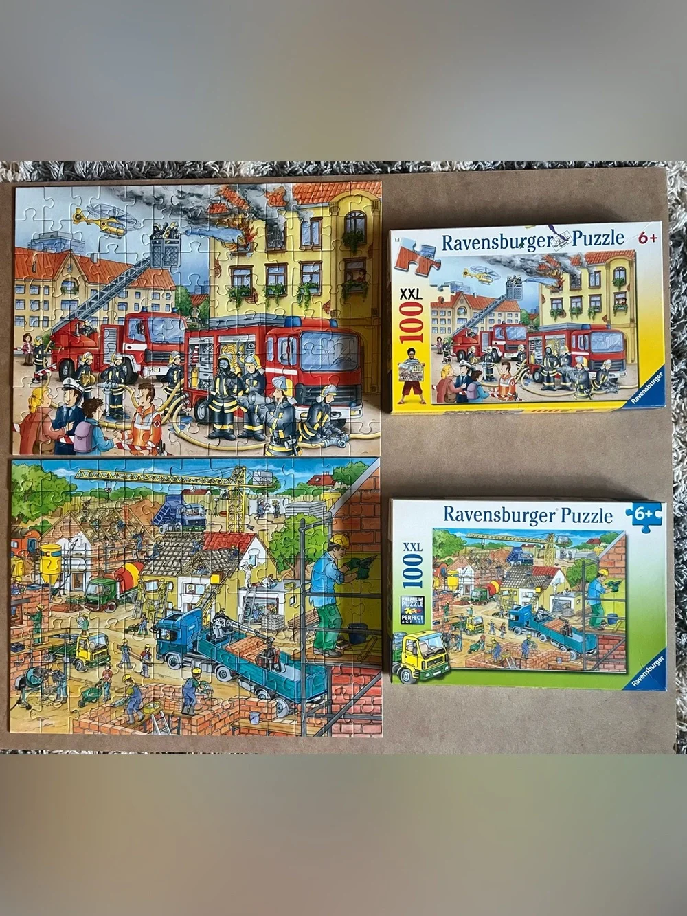 Ravensburger 100-Piece XXL Puzzles : Fire Department and Building Houses